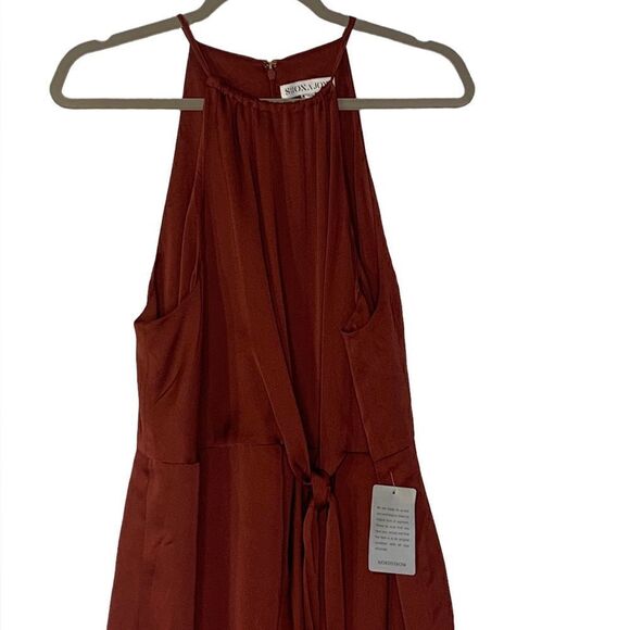 Shona Joy HalterSatin Midi Cocktail Dress| Size 12 - Picture 4 of 8